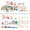 Toy Time Wooden Train Set with Play Mat Includes Deluxe Wood Tracks, Train Cars, Boats, Accessories for Kids 445769FVS - alternate 3
